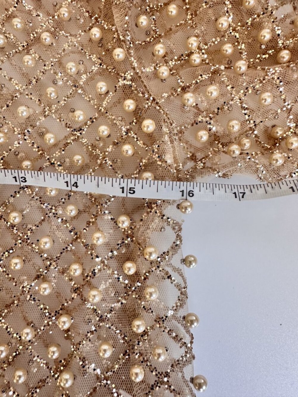FORE Gold Beaded Mesh Long Sleeve Top Women's Size Small - Picture 13 of 13